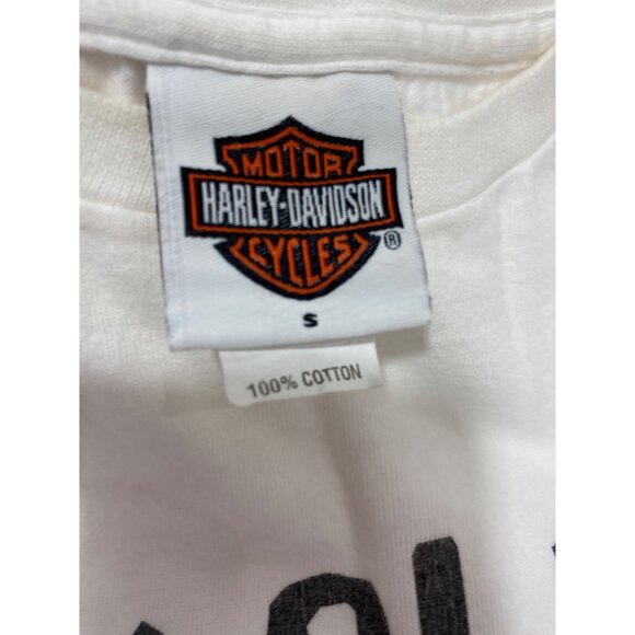Harley-Davidson Womens Long-Sleeve White Shirt "Harley Chicks Kick Butt!" Small - Picture 6 of 6